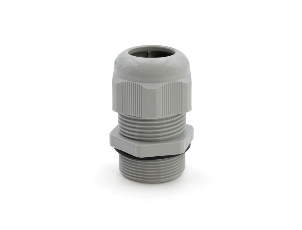 Presse-étoupe filetage long en polyamide IP68 ISO 32 gris (RAL 7035)