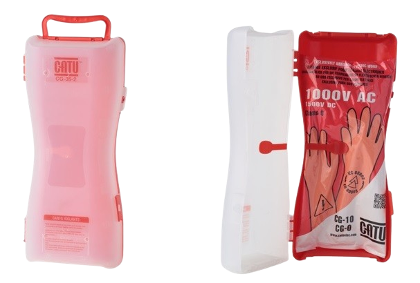 Boîte de transport et coffret mural pour gants isolants