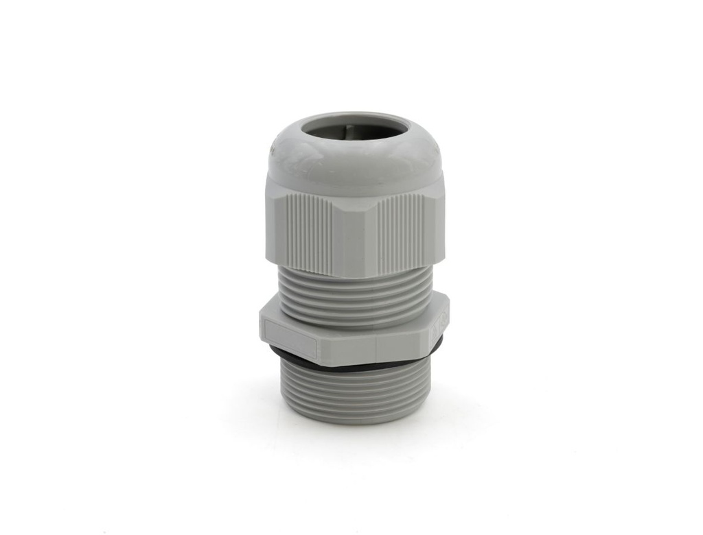Presse-étoupe filetage long en polyamide IP68 ISO 25 gris (RAL 7035)