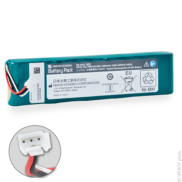 Batterie(s) Batterie médicale rechargeable NIHON KOHDEN CARDIOFAX C 12V 1.95Ah