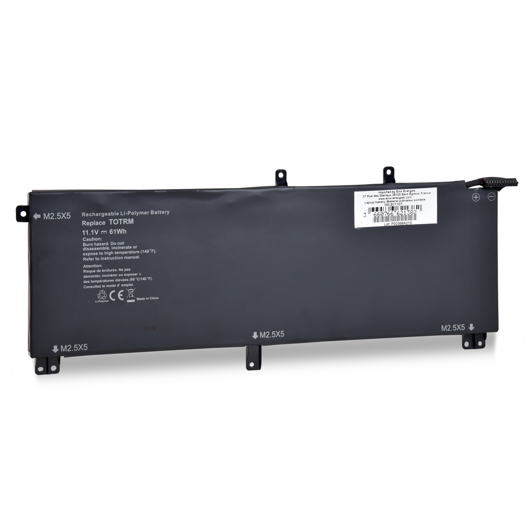 Batterie(s) Batterie ordinateur portable compatible Dell 11.1V 5400mAh
