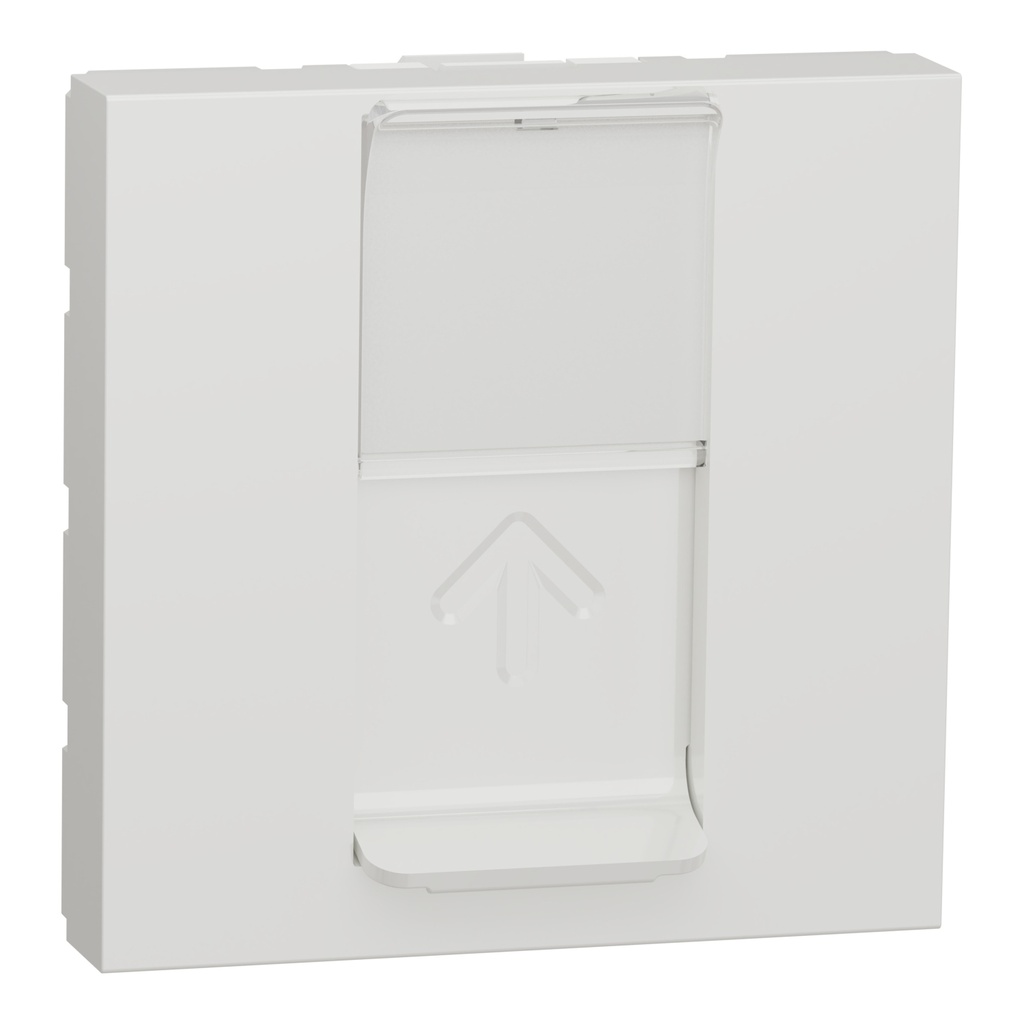 Unica - prise RJ45 simple - cat 6A blindé STP FTP - 2 mod - Blanc - méca seul