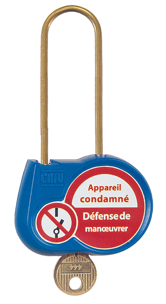 cadenas export bleu 70mm d.4mm clé identique 111