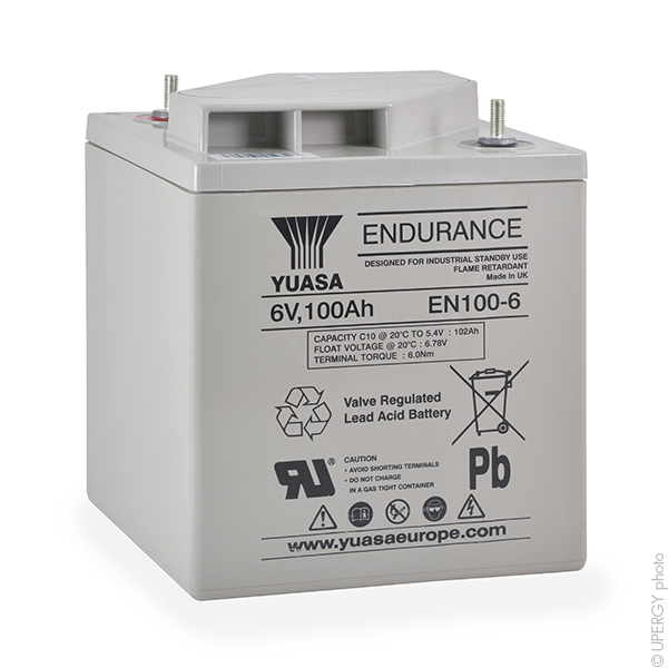 Batterie(s) Batterie plomb AGM YUASA EN100-6 6V 100Ah M8-V
