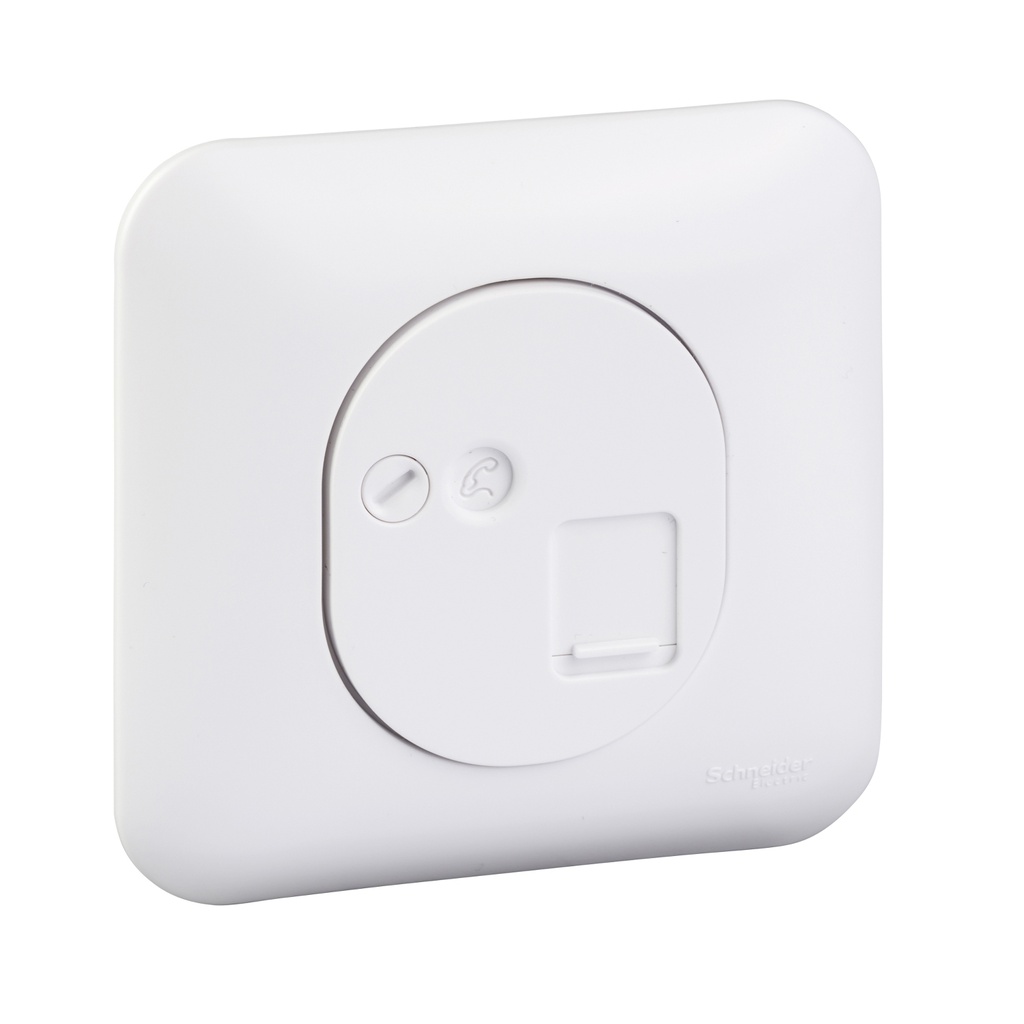 Ovalis - Prise RJ45 - cat.5e UTP - grade 1 - téléphone -  avec plaque Blanc