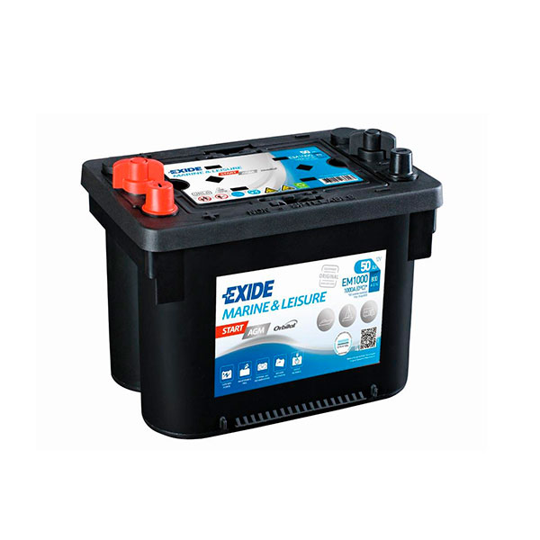 Batterie(s) Batterie bateau EXIDE MARINE Start AGM EM1000 12V 50Ah