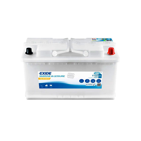 Batterie(s) Batterie bateau EXIDE Equipment ET650 (650Wh) 12V 100Ah Auto