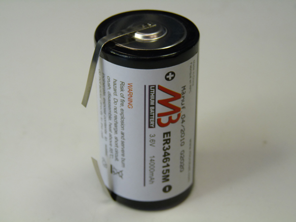 Pile(s) Pile lithium ER34615M D 3.6V 14Ah T2