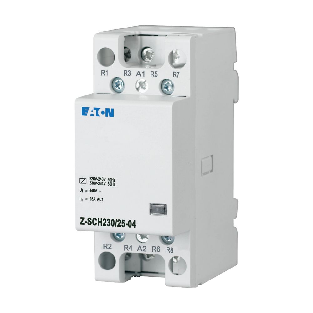 Contacteur modulaire, 230VAC/50Hz, 4 O, 25A, 2PE