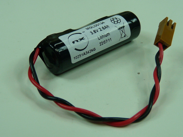 Pack(s) Batterie lithium LS14500 AA 3.6V 2600mAh JAE