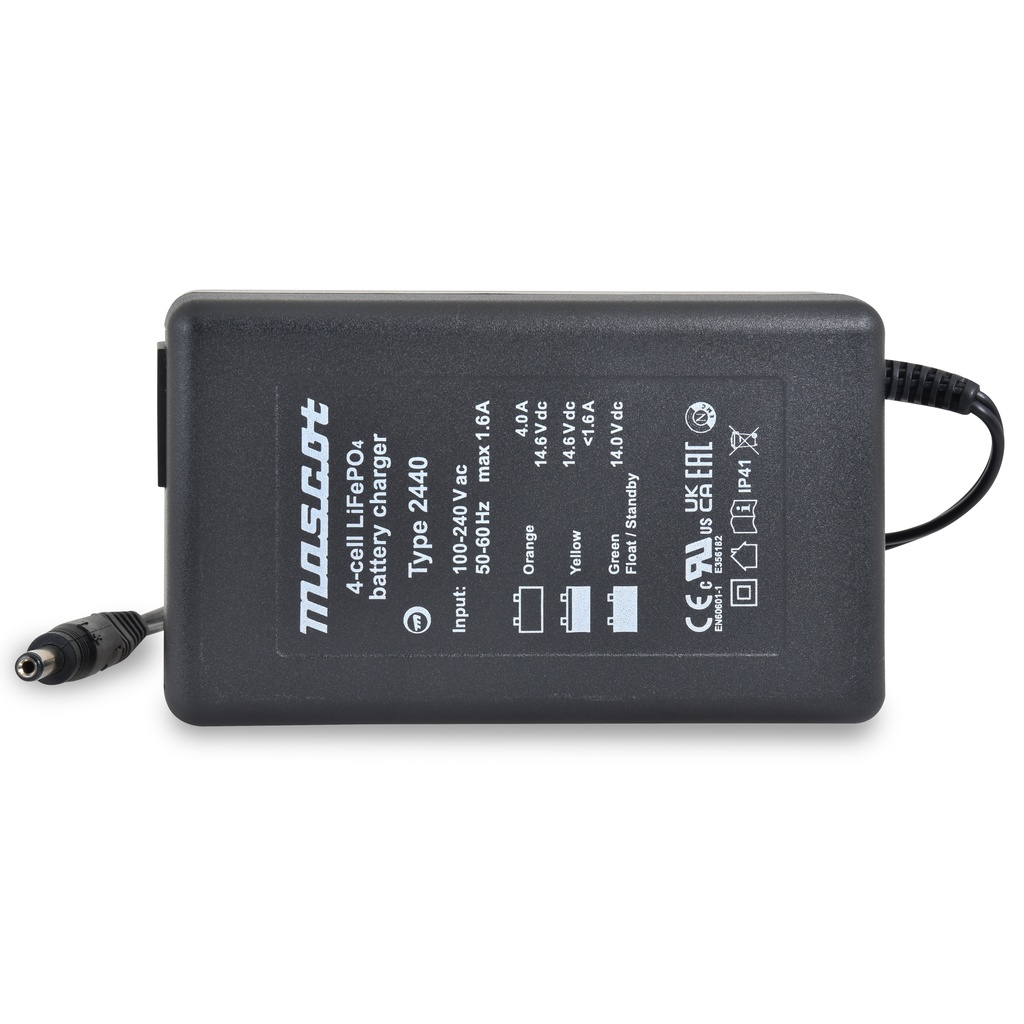 Unité(s) Chargeur Lithium Fer Phosphate Mascot 2440 4S 14.6V/4A 110-230V - Sorti