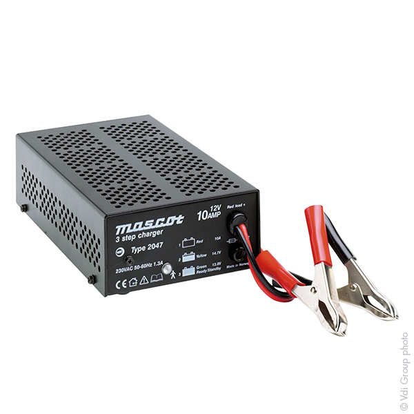 Unité(s) Chargeur plomb 24V/5A 230V Mascot 2047 - pinces crocodiles (Intelligent