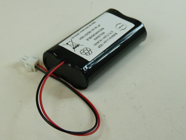 Pack(s) Batterie Li-Ion 2x18650 1S2P ST1 3.6V 5.2Ah JST