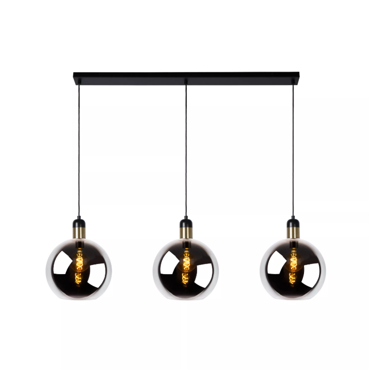 JULIUS Suspension-Fumé-3xE27-25W-Verre