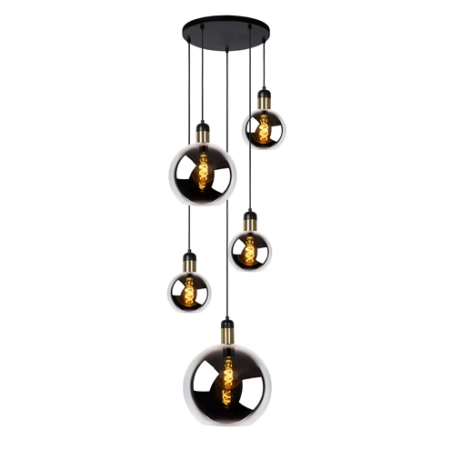 JULIUS Suspension-Opalin-5xE27-40W-Verre