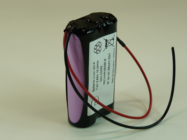 Pack(s) Batterie Li-Ion 2x 18650 2S1P ST1 7.2V 3.5Ah F150