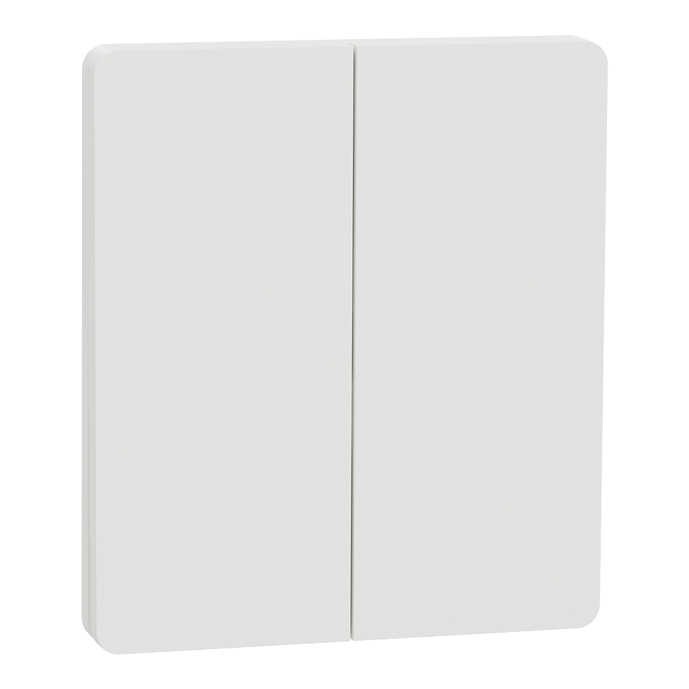Odace Architecte Intégral - enjo et plaque - pour VV ou BP double - Blanc craie