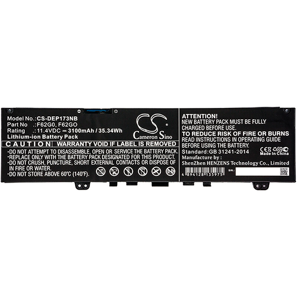 Batterie(s) Batterie ordinateur portable compatible Dell 11.4V 3100mAh