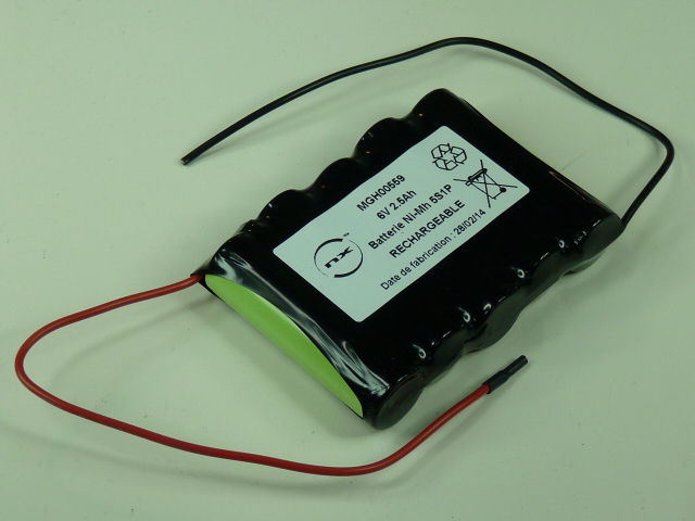Pack(s) Batterie Nimh 5x AA 5S1P ST1 6V 2500mAh F150