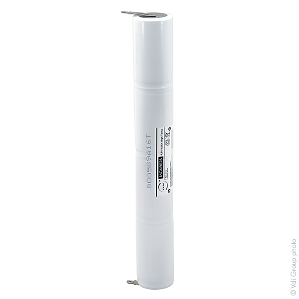 Unité(s) Batterie eclairage secours 4xD ST4 Faston 4.8mm (+2.8mm) 4.8V 4Ah Fasto