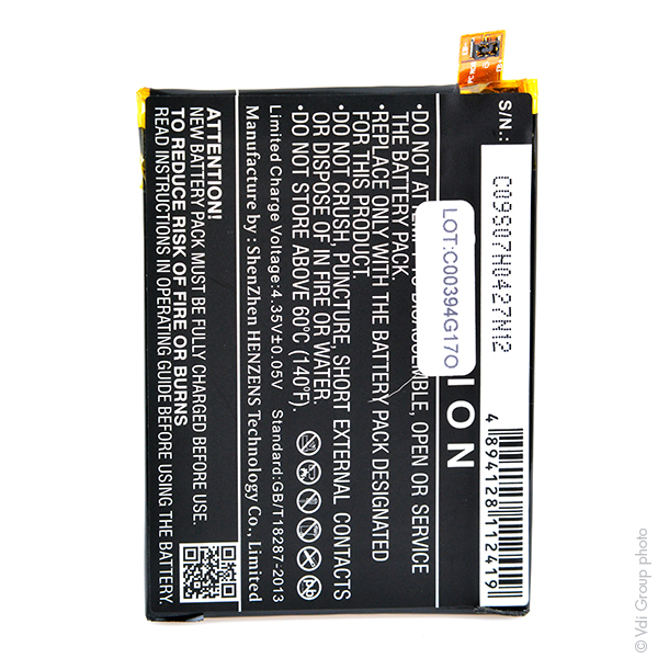 Blister(s) x 1 Batterie téléphone portable pour Sony 3.8V 2800mAh