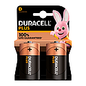 Blister(s) x 2 Pile alcaline blister x2 Duracell Plus 100%  LR20 - D 1.5V 18Ah