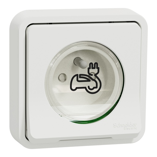 [SCHMUR39011] Mureva Styl - Prise courant 2P+T renforcée pour VE - IP55 IK08 -encastre - blanc