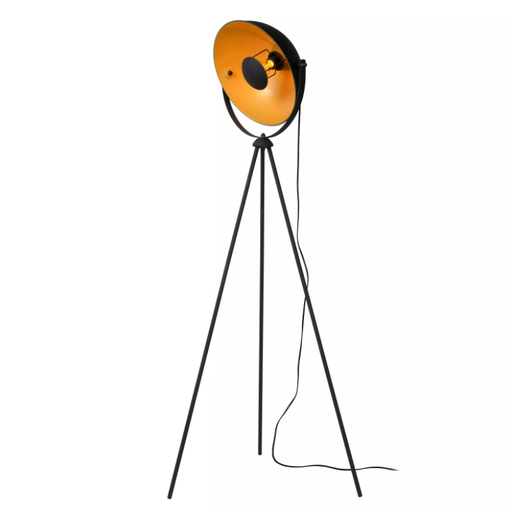 [LUC05730/01/30] ALVARO Lampadaire-Noir-1xE27-40W-Acier