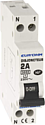 [EUR20002] Disjoncteur 1P+N 2A NF courbe C connexion vis haut/bas 3kA