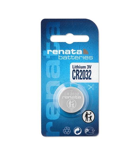 [ENIPBL7362] Blister(s) x 1 Pile bouton lithium blister CR2032 RENATA 3V 260mAh