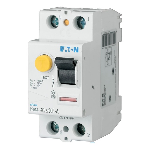 [EAT267444] Interrupteur différentiel PFGM, 2P, 40A 30mA type A
