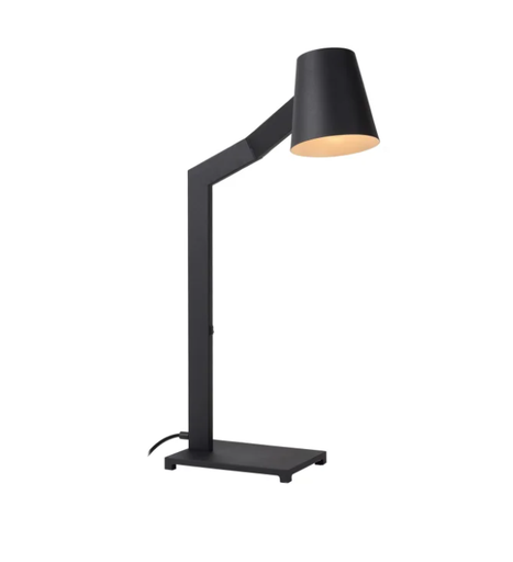 [LUC20610/01/30] MIZUKO Lampe de bur.-Noir-1xE14-40W-Métal