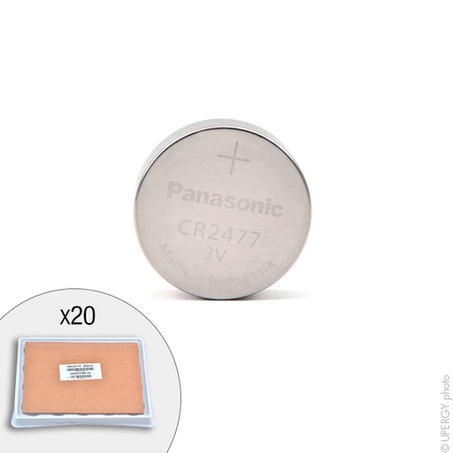[ENIPBL6417P] Plateau(x) de 20 Pile bouton lithium CR2477/BN PANASONIC 3V 1000mAh