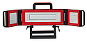 [GRX0232282] Projecteur portable LED 80W multi-positions rouge - 5m de câble H07RNF 3G1,5