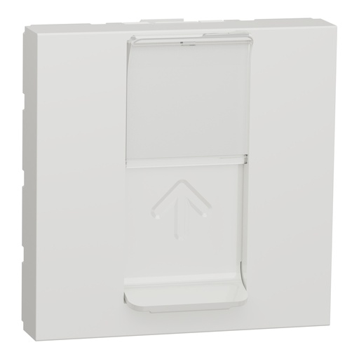 [SCHNU344918] Unica - prise RJ45 simple - cat 6A blindé STP FTP - 2 mod - Blanc - méca seul