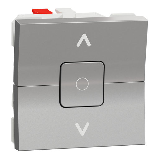 [SCHNU320830] Unica - interrupteur volet-roulant - 3 touches - 6A - 2 mod - Alu - méca seul