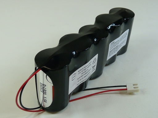 [ENIMGA00118] Unité(s) Batterie alcaline 5x LR20 5S1P ST1 F180 7.5V 19.76Ah JST
