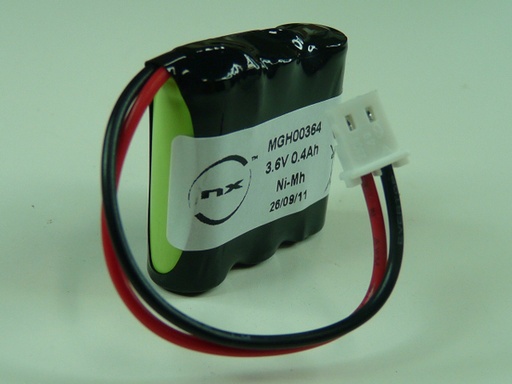 [ENIMGH00364] Pack(s) Batterie Nimh 3x 2/3AAA 3S1P ST1 3.6V 300mAh FC