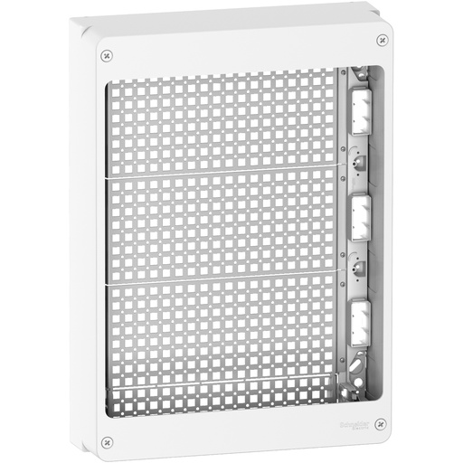 [SCHR9H18403U] Resi9 - Coffret 18 modules - universel équipé de grilles sans rail din