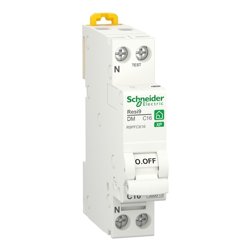 [SCHR9PFC616] Resi9 - disjoncteur modulaire - 1P+N - 16A - courbe C - peignable