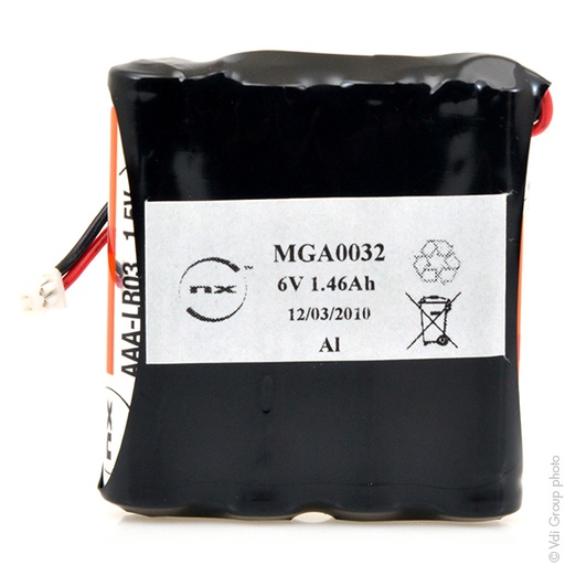 [ENIMGA0032] Pack(s) Batterie alcaline 4x AAA NX 4S1P ST1 6V 1.46Ah 51021