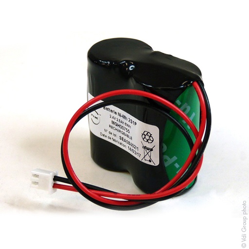 [ENIMGH00755] Pack(s) Batterie eclairage secours 2x SC HT 2S1P ST1 2.4V 2.5Ah JST
