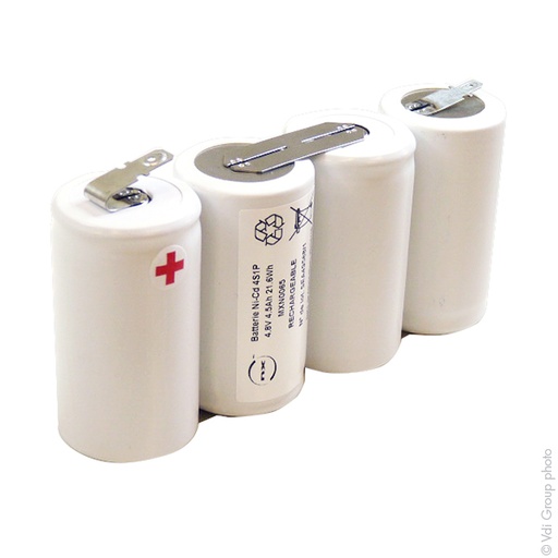 [ENIMXN0065] Pack(s) Batterie eclairage secours 4x D HT 4S1P ST1 4.8V 4Ah FAST