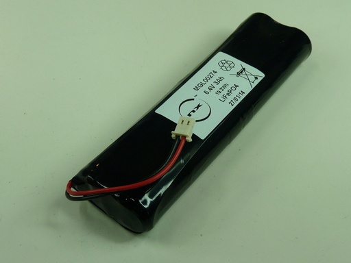 [ENIMGL00274] Pack(s) Batterie Lithium Fer Phosphate 4x 18650 2S2P ST5; MOLEX 5264; 6.4V 3Ah