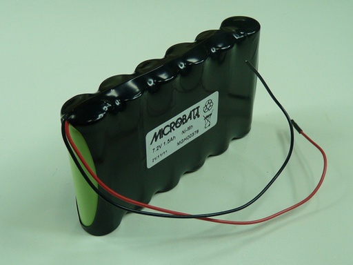 [ENIMGH00378] Pack(s) Batterie Nimh 6x AA NX 6S1P ST1 7.2V 1.7Ah Fils