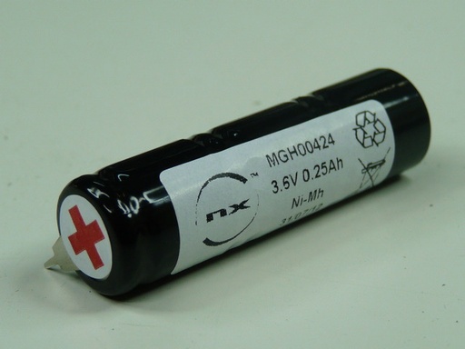 [ENIMGH00424] Pack(s) Batterie Nimh 3x 1/3AA 3S1P ST4 3.6V 250mAh P2