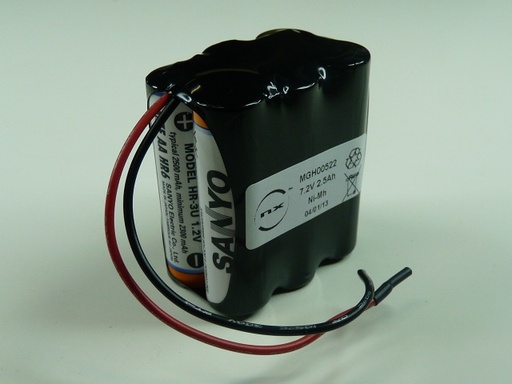 [ENIMGH00522] Pack(s) Batterie Nimh 6x AA 6S1P ST2 7.2V 2.5Ah F100