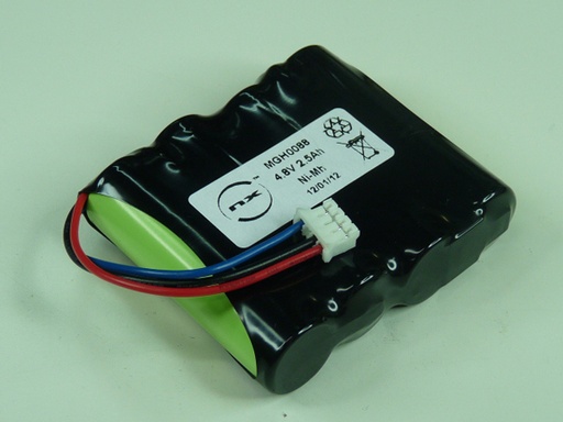 [ENIMGH0088] Pack(s) Batterie Nimh 4x AA NX 4S1P ST1 4.8V 2.5Ah JST