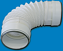 [UNV831015] Conduit circulaire PVC souple + 2 manchons rigides à joints, D 100 mm, long 50cm