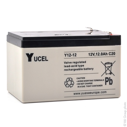 [ENIAMP9276] Unité(s) Batterie plomb AGM YUCEL Y12-12 12V 12Ah F6.35